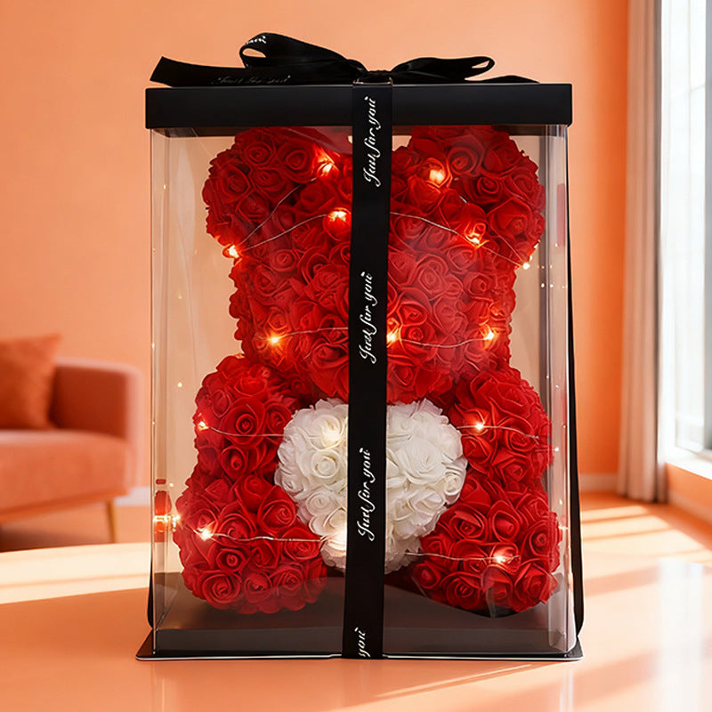 Eternal flower rose bear gift